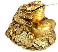 Three Legged toad ornaments, Crafts, ornament for living room, Wealth Toad Statue for Home Decor Office Desk decorative (Color : M) (Color : S)