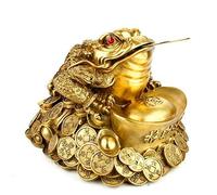 Three Legged toad ornaments, Crafts, ornament for living room, Wealth Toad Statue for Home Decor Office Desk decorative (Color : M) (Color : Xxl)