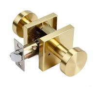 Three Lever Bathroom Door Lock For Interior Privacy Solid Zinc Alloy | Solid Zinc Alloy Three Lever Bathroom Door Lock For Interior Privacy, Square Design In Gold Silver Black(Golden)