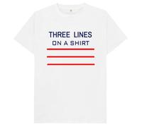 Three Lines On A Shirt England Kids Womens Mens T Shirt Medium Black