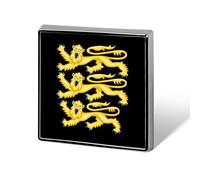 Three Lions Coat of Arms Custom Lapel Pins Square Brooch Tie Suit Dress Accessories for Men Women Wedding Birthday