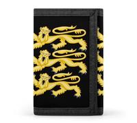 Three Lions Coat of Arms Funny Trifold Wallet RFID Blocking Front Pocket Wallets with ID Window Gifts for Men Women