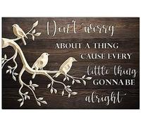 Three Little Birds Horizontalgift For Best Friend Mother'S Day Father'S Day Birthday Metal Sign Poster 8X12 inches