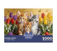 Three Little Cats Jigsaw Puzzles for Adults Interesting Puzzles 1000 Piece Educational Games Home Decoration Gifts 38x26cm/1000pcs