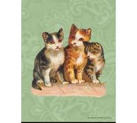 Three Little Kittens Blank Book Lined 8.5 by 11: 8.5 by 11 inch 100 page lined blank book suitable as a journal, notebook, or diary with a vintage ... alternative for cats with feline leukemia.