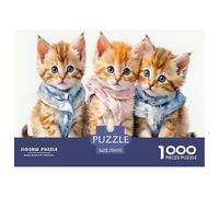 Three Little Kittens Jigsaw Puzzles for Adults Interesting Puzzles 1000 Jigsaws Impossible Puzzle Home Decoration Gifts 70x50cm/1000pcs