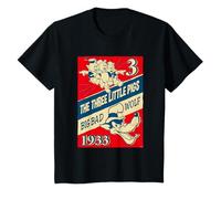 Three Little Pigs And Big Bad Wolf T-Shirt