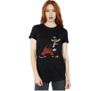 Three Little Pigs Big Bad Wolf Cotton Boyfriend T-Shirt Disney Black S