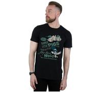 Three Little Pigs Who´s Afraid Of The Big Bad Wolf T-Shirt Disney Black XL