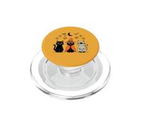 Three Little Spooky Cats Witch Mummy Black Cat Halloween PopSockets PopGrip for MagSafe