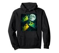 Three Longhorn Cowfish Moon, Weird Strange Cowfish Bloop Pullover Hoodie
