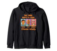 Three Looks to Choose Wisely Zip Hoodie