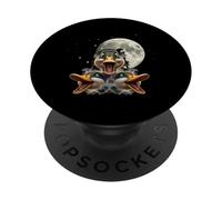 Three Mallard Ducks Howling At Full Moon Night PopSockets Adhesive PopGrip