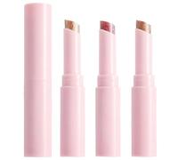 Three Metallic Glitter Eyeshadow Sticks in Rose Gold Copper Reddish-Pink - Cream Formula with Shimmer for Long-Lasting Waterproof Vibrant Makeup Gradient Finish, Easy Blendable Portable Compact