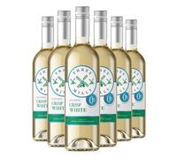 Three Mills 0% ABV British Made Crisp White Wine | Fruity and Zesty Non-Alcoholic Wine | 6 x 75cl Bottles
