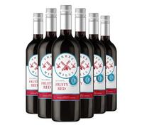 Three Mills 0% ABV British Made Fruity Red Wine | Juicy and Smooth Non-Alcoholic Wine | 6 x 75cl Bottle