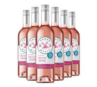 Three Mills 0% ABV British Made Fruity Rosé Wine | Light and Fruity Non-Alcoholic Wine | 6 x 75cl Bottles