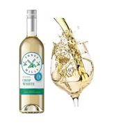 Three Mills 0% ABV Crisp White Wine | Alcohol-Free White Wine Alternative | Fruity & Zesty Botanical Blend | Vegan-Friendly, Low-Calorie | 1 x 75cl Bottles | British Made