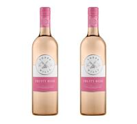 Three Mills 5% ABV British Made Fruity Rosé Wine | Light and Refreshing Rosé Wine | 2 x 75cl Bottle