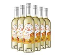 Three Mills 5% ABV Tropical Fruit Fusion British Made Wine | Refreshing Fruity Medium Sweet White Wine | 6 x 75cl Bottle