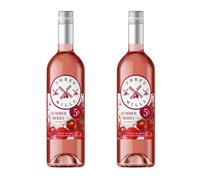 Three Mills | Summer Berry Rosé Fruit Fusion Wine 5% ABV | 2 x 75cl | Shows vibrant raspberry, strawberry and cherry flavours, with a balanced finish for food pairing or relaxed serving.