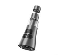 Three Mode Kitchen Sink Water Filter Faucet 360° Swivel Design Filter Set with 9 Accessories for Round Faucets Made of 316 Stainless Steel(grey)