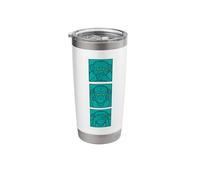 Three Monkeys Hear no Evil See no Evil Speak no Evil Blue Stainless Steel Insulated Tumbler