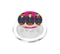 Three Monkeys | Japanese See Hear Speak No Evil Wise Monkey PopSockets PopGrip for MagSafe