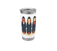Three Monkeys | Japanese See Hear Speak No Evil Wise Monkey Stainless Steel Insulated Tumbler