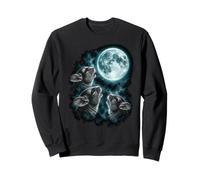 Three Moon Chinchilla Wildlife Fantasy Animal Lovers Art Sweatshirt