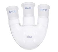 Three-necked Laboratory Flask 100ml Glass round Bottom Container