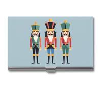 Three Nutcracker Soldiers Business Card Holder Slim Purse