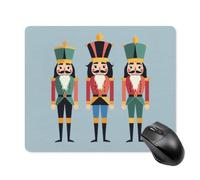 Three Nutcracker Soldiers Gaming Mouse Pad with Rubber Base