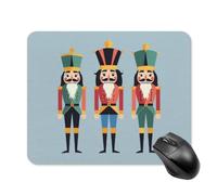 Three Nutcracker Soldiers Gaming Mouse Pad with Rubber Base