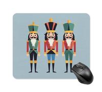 Three Nutcracker Soldiers Gaming Mouse Pad with Rubber Base
