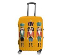 Three Nutcracker Soldiers Luggage Case Cover Protective Suitcase Covers Anti Scratch Baggage Washable Fits 19-32 Inch M