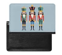 Three Nutcracker Soldiers Passport Holder Cover Slim Wallet with ID Card Slot Case Protector for Women Men