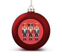 Three Nutcracker Vintage Christmas Balls for Tree Decoration PC Baubles Hanging Ornaments Festive Decor 1PCS