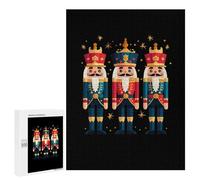 Three Nutcracker Vintage Wooden Jigsaw Puzzles for Adults Funny Brain-Teasing Game Idea Puzzle Gift