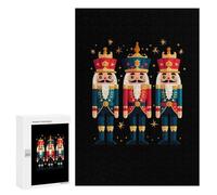 Three Nutcracker Vintage Wooden Jigsaw Puzzles for Adults Funny Brain-Teasing Game Idea Puzzle Gift