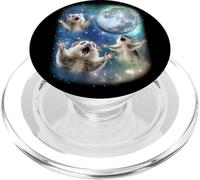 Three Opossum Moon - Cosmic Screaming Critters PopSockets PopGrip for MagSafe