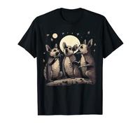 Three Opossums howling at the Moon Pet Possum Funny T-Shirt
