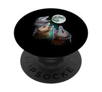 Three Opposum Moon With 3 Possums And Dead Moon Costume PopSockets Adhesive PopGrip