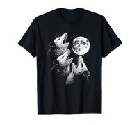 Three Opposum Moon with 3 Possums and Dead Moon T-Shirt