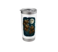 Three Orangutan Howling At The Moon 3 Orangutans Moon Stainless Steel Insulated Tumbler