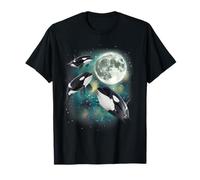 Three Orca Moon | 3 Orca Funny Weird Cursed Meme T-Shirt