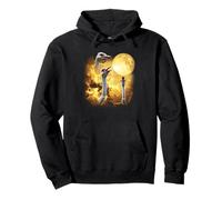 Three ostrich Howling At The Moon yellow tie dye ostrich Pullover Hoodie