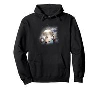 Three Otters Howling at the Moon Otter Lover Full Moon Pullover Hoodie