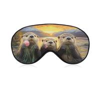 Three Otters Sleep Mask Breathable Light-Blocking Eye Masks for Men Women