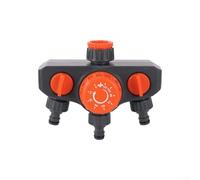 Three-Outlet Automatic Watering Device for Lawn and Garden with Sequential or Simultaneous Outlet Activation (Orange)
